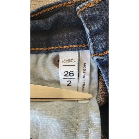 Loft Modern Straight Dark Denim Jeans - Picture 4 of 5